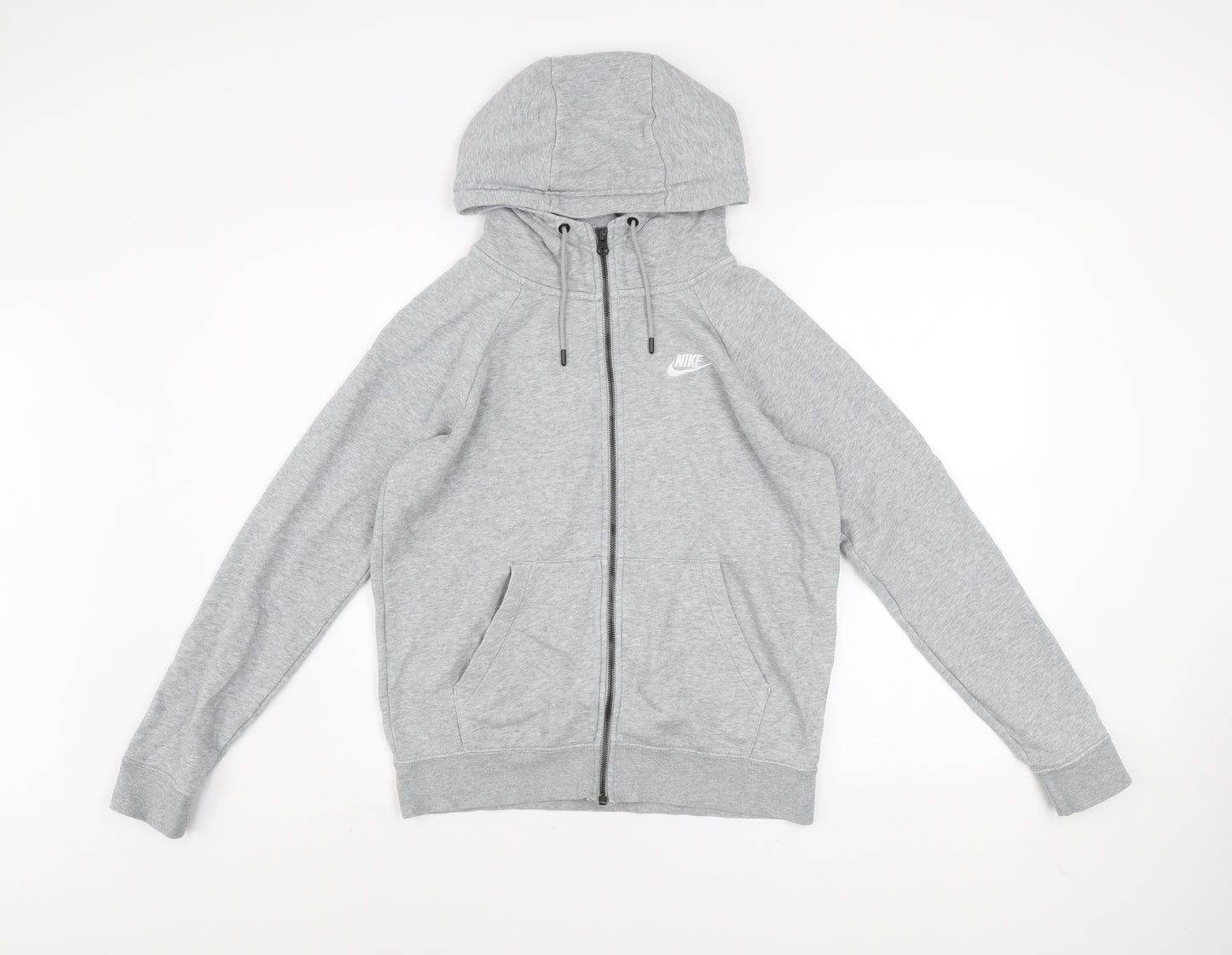 Nike Men's Grey S Full Zip Hooded Basic Jacket