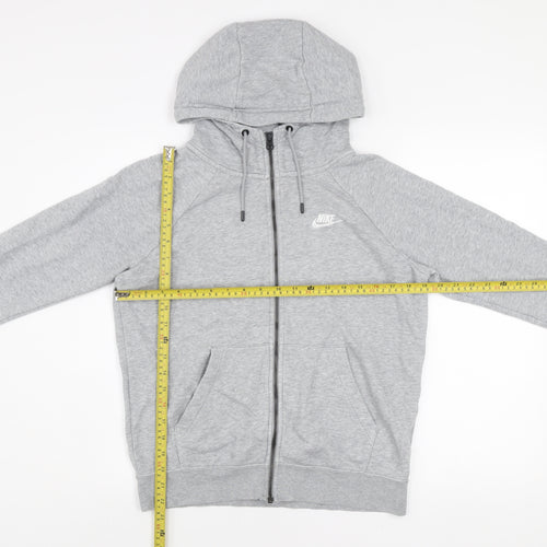 Nike Men's Grey S Full Zip Hooded Basic Jacket