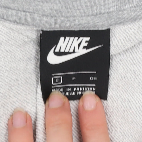 Nike Men's Grey S Full Zip Hooded Basic Jacket