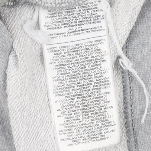 Nike Men's Grey S Full Zip Hooded Basic Jacket