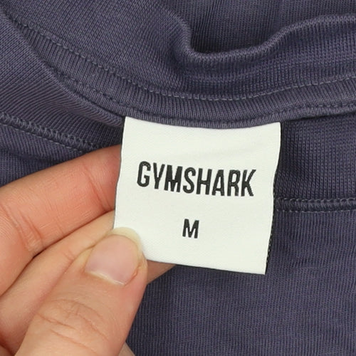 Gymshark Men's Blue Long Sleeve Cotton Top Size M Casual Sportswear