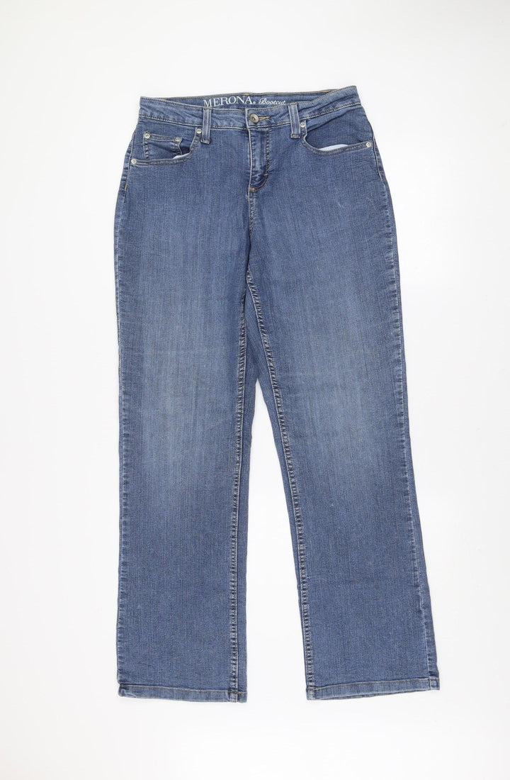 Merona Women's Blue Bootcut Jeans Size 4R Regular Fit Denim