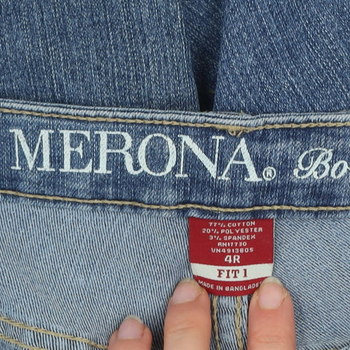 Merona Women's Blue Bootcut Jeans Size 4R Regular Fit Denim