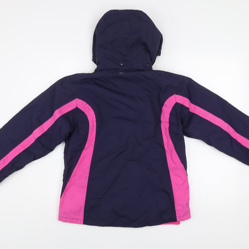 Mountain Warehouse Girls Blue Pink 11-12 Years 3-in-1 Hooded Waterproof Jacket
