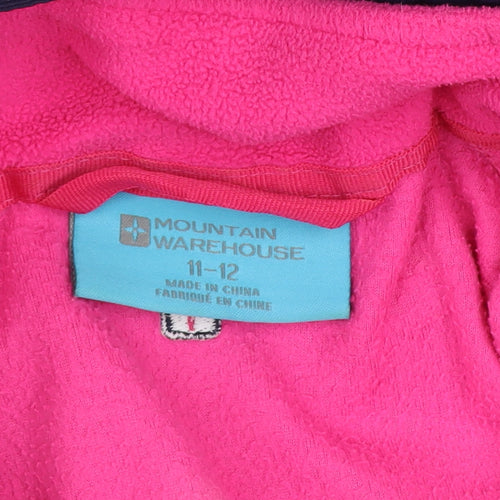 Mountain Warehouse Girls Blue Pink 11-12 Years 3-in-1 Hooded Waterproof Jacket