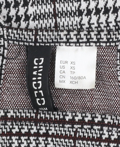 DIVIDED Women’s Grey Check Cropped Tank Top XS