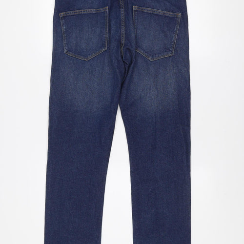 Dunnes Stores Men's Dark Blue Straight Jeans 34W 30L Cotton Denim