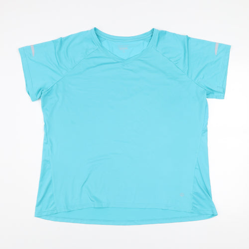 Dunnes Stores Men Blue XL V-Neck Athletic T-Shirt