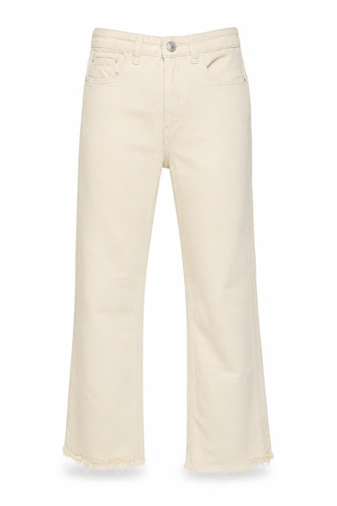Stradivarius Women’s Beige High Rise Straight Jeans Size 6