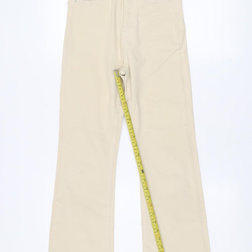 Stradivarius Women’s Beige High Rise Straight Jeans Size 6