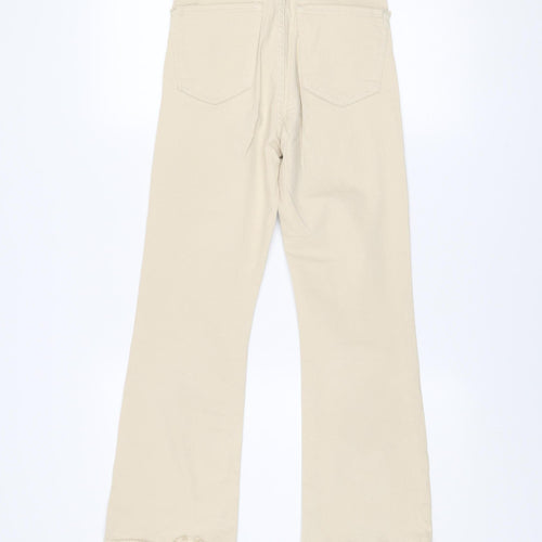 Stradivarius Women’s Beige High Rise Straight Jeans Size 6