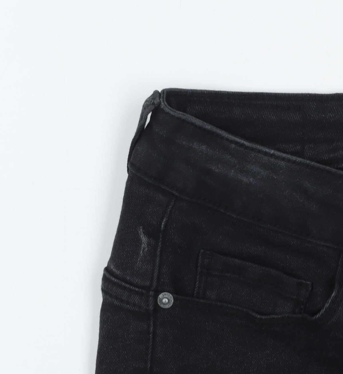 Vero Moda Women Black Cropped Slim Fit Denim Jeans Size M