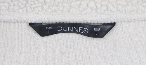 Dunnes Women Ivory 1/2 Zip Fleece Pullover Sweatshirt Size L