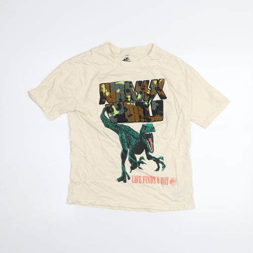 Marks and Spencer Boys Beige Jurassic World Dinosaur T-Shirt 11-12 Years