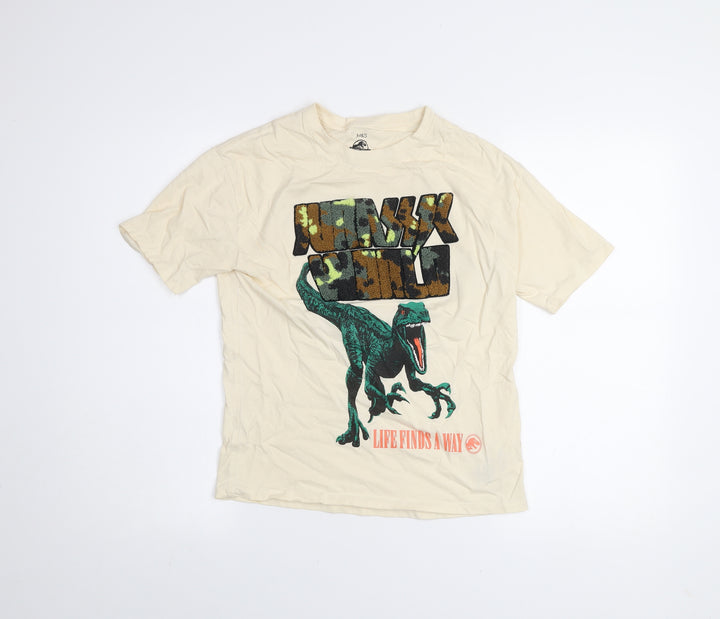 Marks and Spencer Boys Beige Jurassic World Dinosaur T-Shirt 11-12 Years
