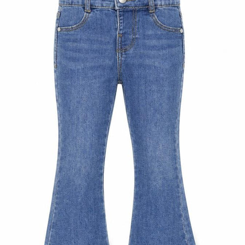 Zara Girls Blue Flared Jeans 3-4 Years Cotton Blend Denim