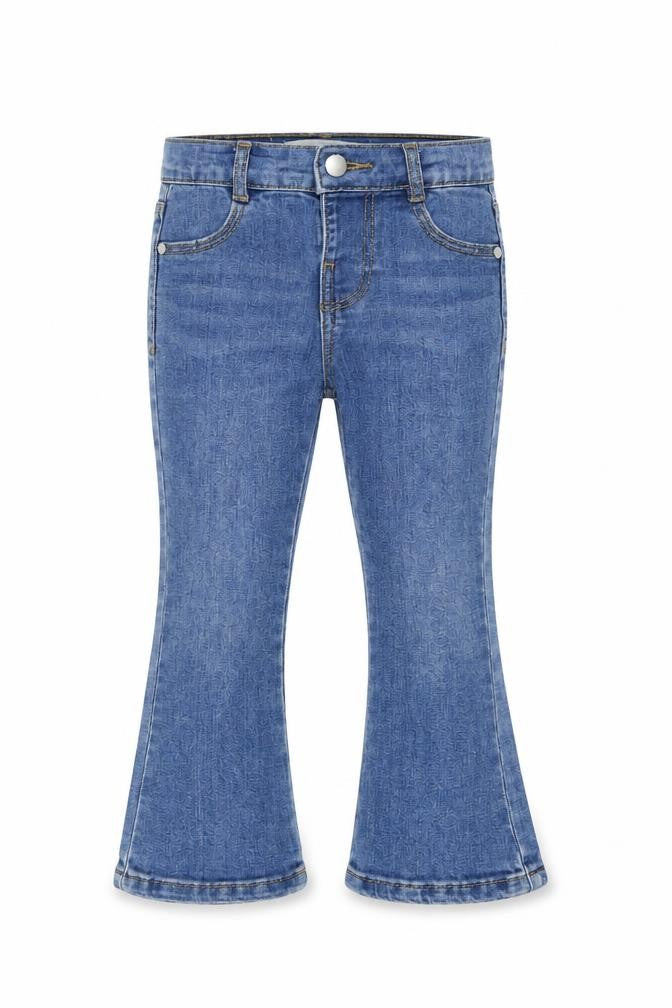 Zara Girls Blue Flared Jeans 3-4 Years Cotton Blend Denim