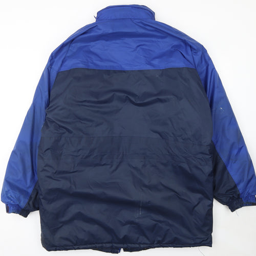Timberland Men’s Blue L Parka Jacket Weathergear Nylon Lined Outdoor
