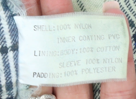 Timberland Men’s Blue L Parka Jacket Weathergear Nylon Lined Outdoor