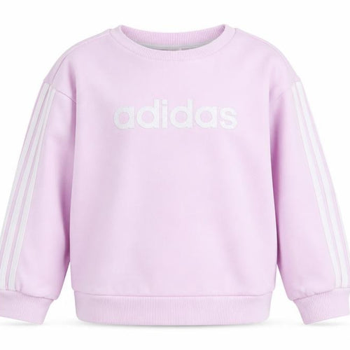 Adidas Girls Pink Logo Sweatshirt 3 Years Long Sleeve Pullover Top