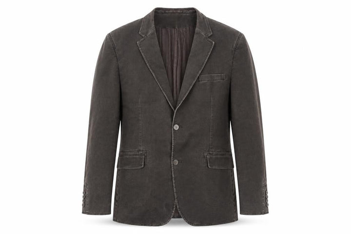Remus Uomo Men's Brown Cotton Slim Blazer Jacket 46R