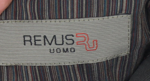 Remus Uomo Men's Brown Cotton Slim Blazer Jacket 46R