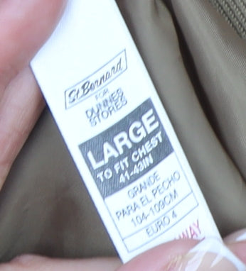 St. Bernard for Charles Stores Men's Beige Large Basic Jacket Polyester Zip Up