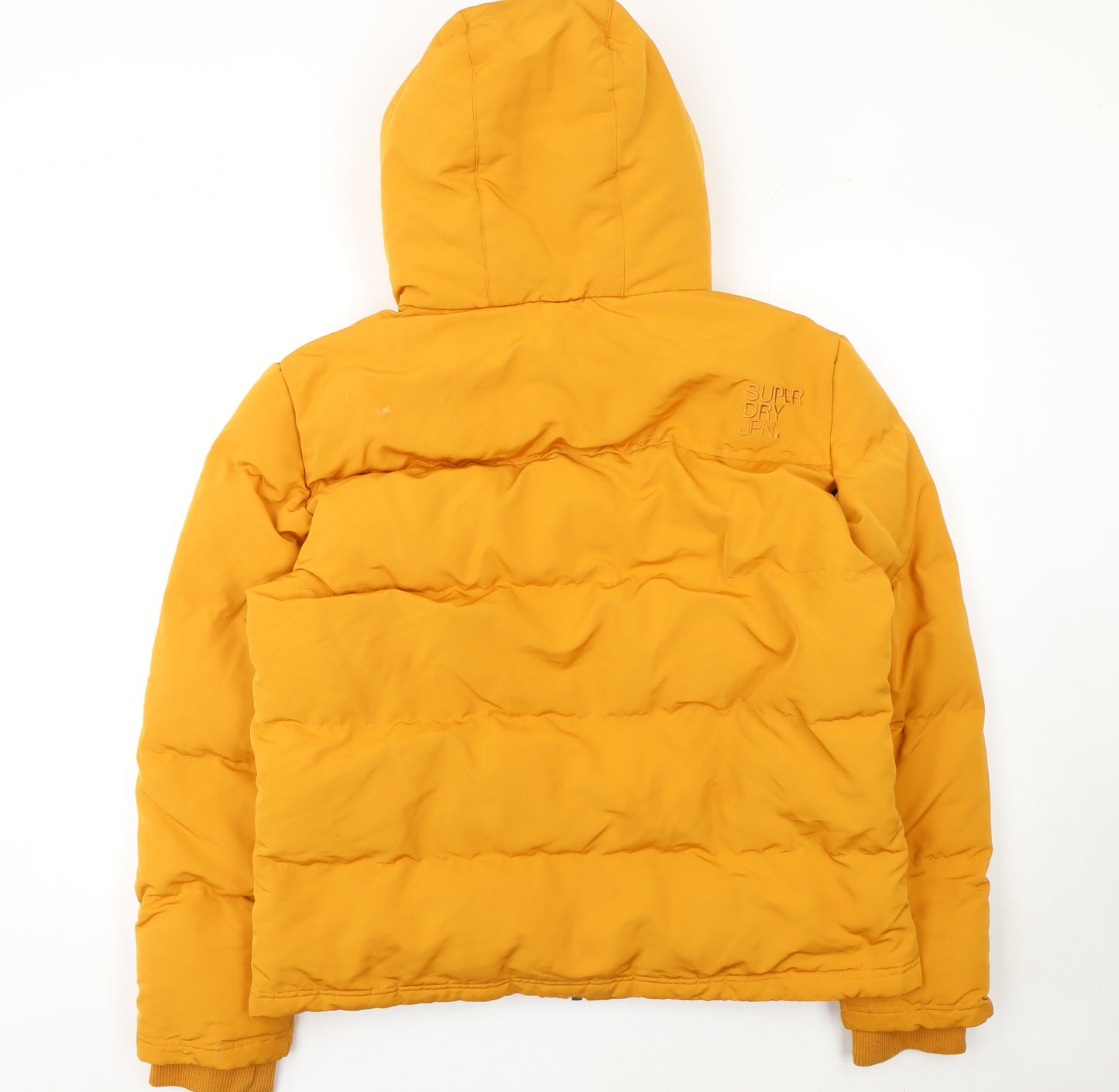 Superdry Mens Yellow Everest Puffer Jacket L Hooded Winter Coat