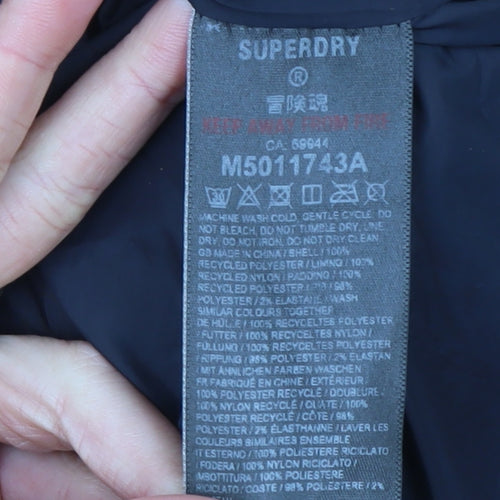 Superdry Mens Yellow Everest Puffer Jacket L Hooded Winter Coat