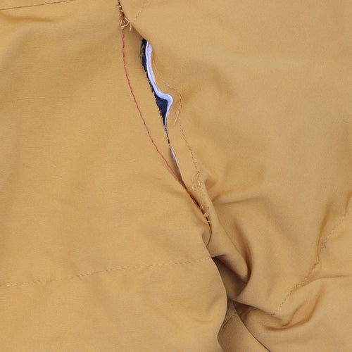 Superdry Mens Yellow Everest Puffer Jacket L Hooded Winter Coat