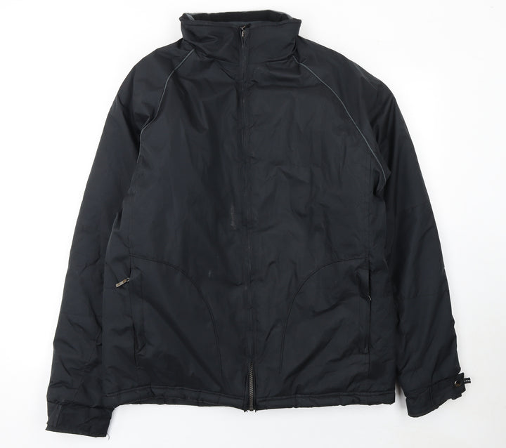 BHS Men's Black Polyester Mid-Length Zip Activewear Jacket Size M