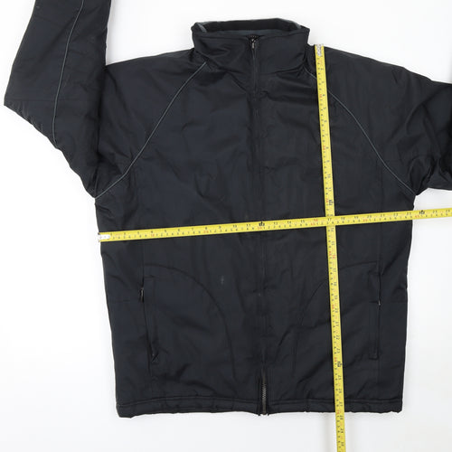 BHS Men's Black Polyester Mid-Length Zip Activewear Jacket Size M