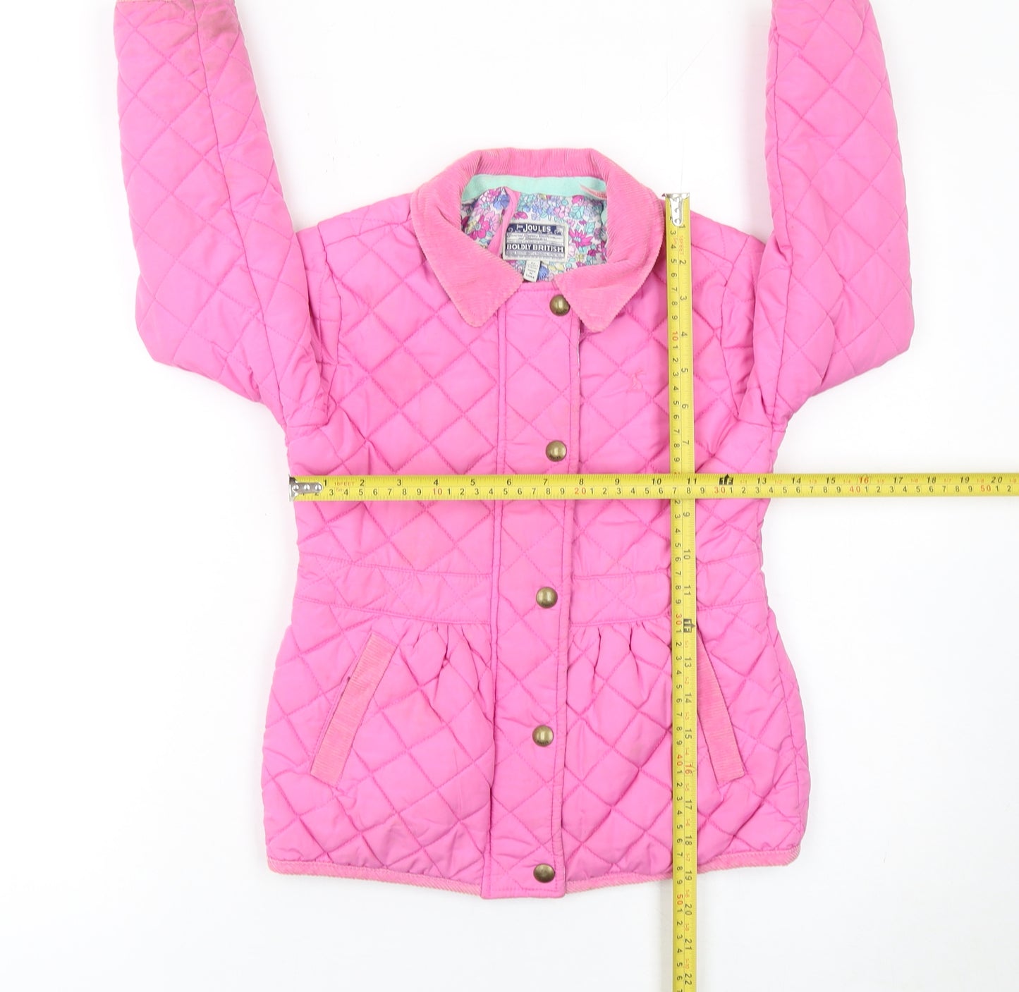 Joules Girls Pink Quilted Mid-Length Jacket 6 Years Padded Lined Coat
