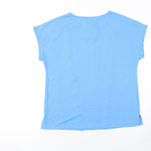 Gallery Women Blue Short Sleeve Tunic Top XS