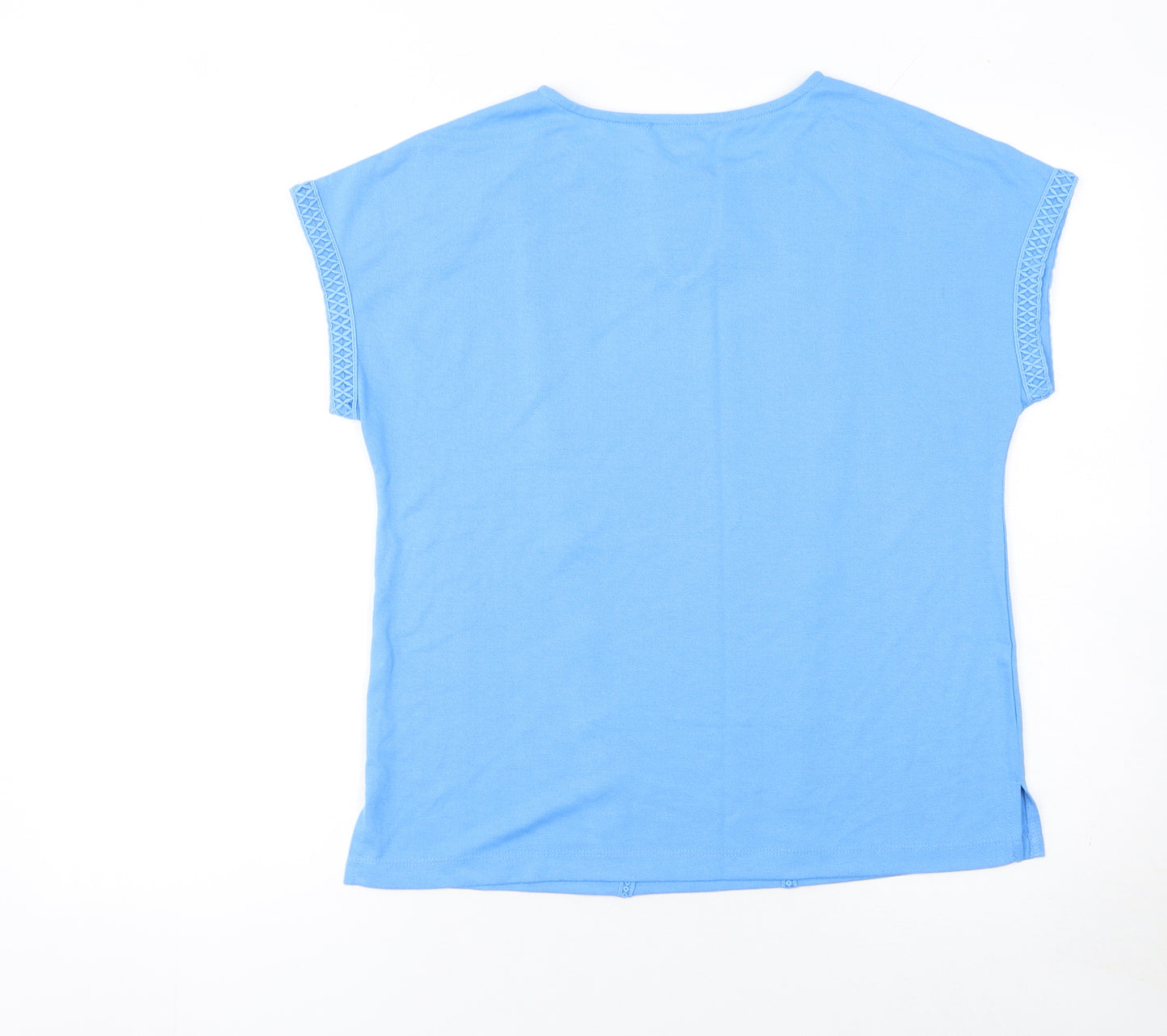 Gallery Women Blue Short Sleeve Tunic Top XS
