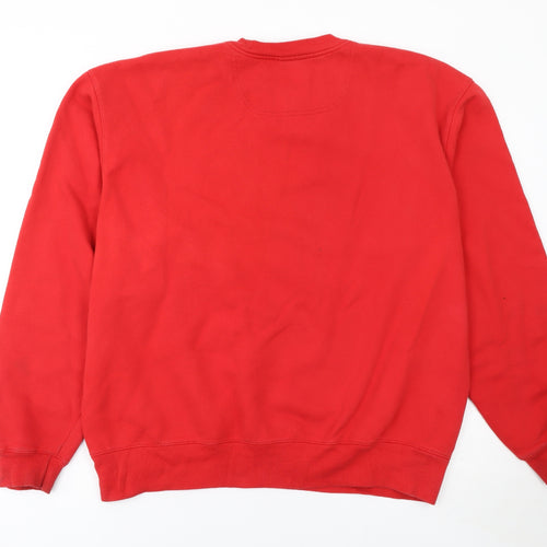 Champion Men's Red Pullover Crew Neck Sweatshirt Size L