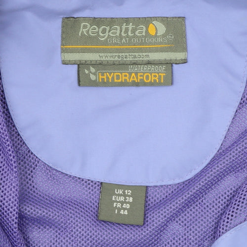 Regatta Women Purple Waterproof Rain Coat Jacket UK 12