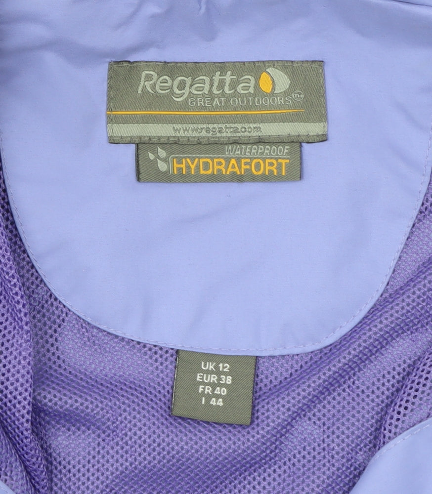 Regatta Women Purple Waterproof Rain Coat Jacket UK 12