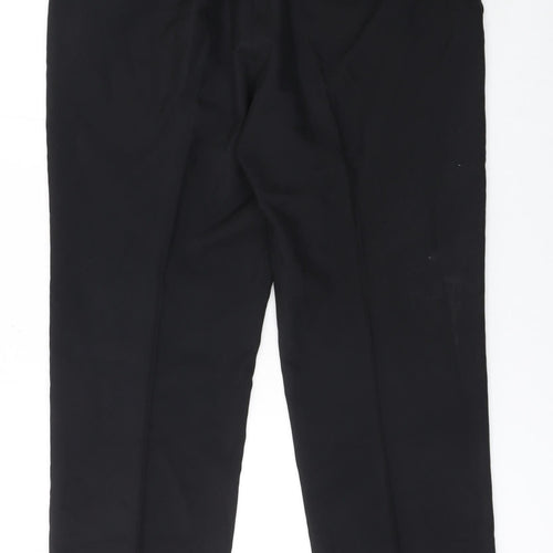 Marks and Spencer Men's Black Regular Fit Trousers 38W 29L