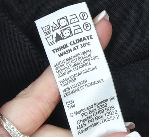 Marks and Spencer Men's Black Regular Fit Trousers 38W 29L