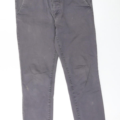 Jack & Jones Men's Grey Slim Fit Chino Trousers 29W 30L Cotton