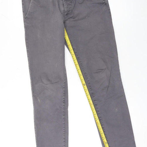 Jack & Jones Men's Grey Slim Fit Chino Trousers 29W 30L Cotton
