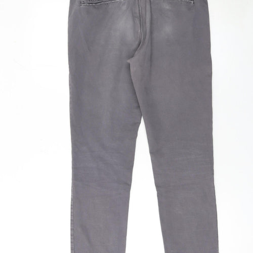 Jack & Jones Men's Grey Slim Fit Chino Trousers 29W 30L Cotton