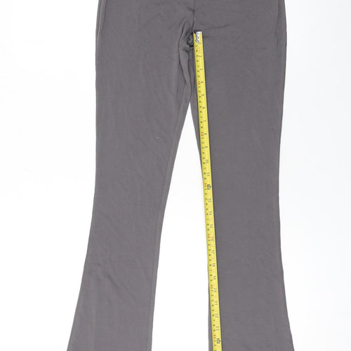 Jack Wills Women's Grey Flared Jersey Trousers UK 8 Regular Fit