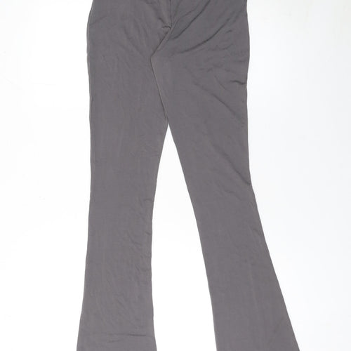 Jack Wills Women's Grey Flared Jersey Trousers UK 8 Regular Fit