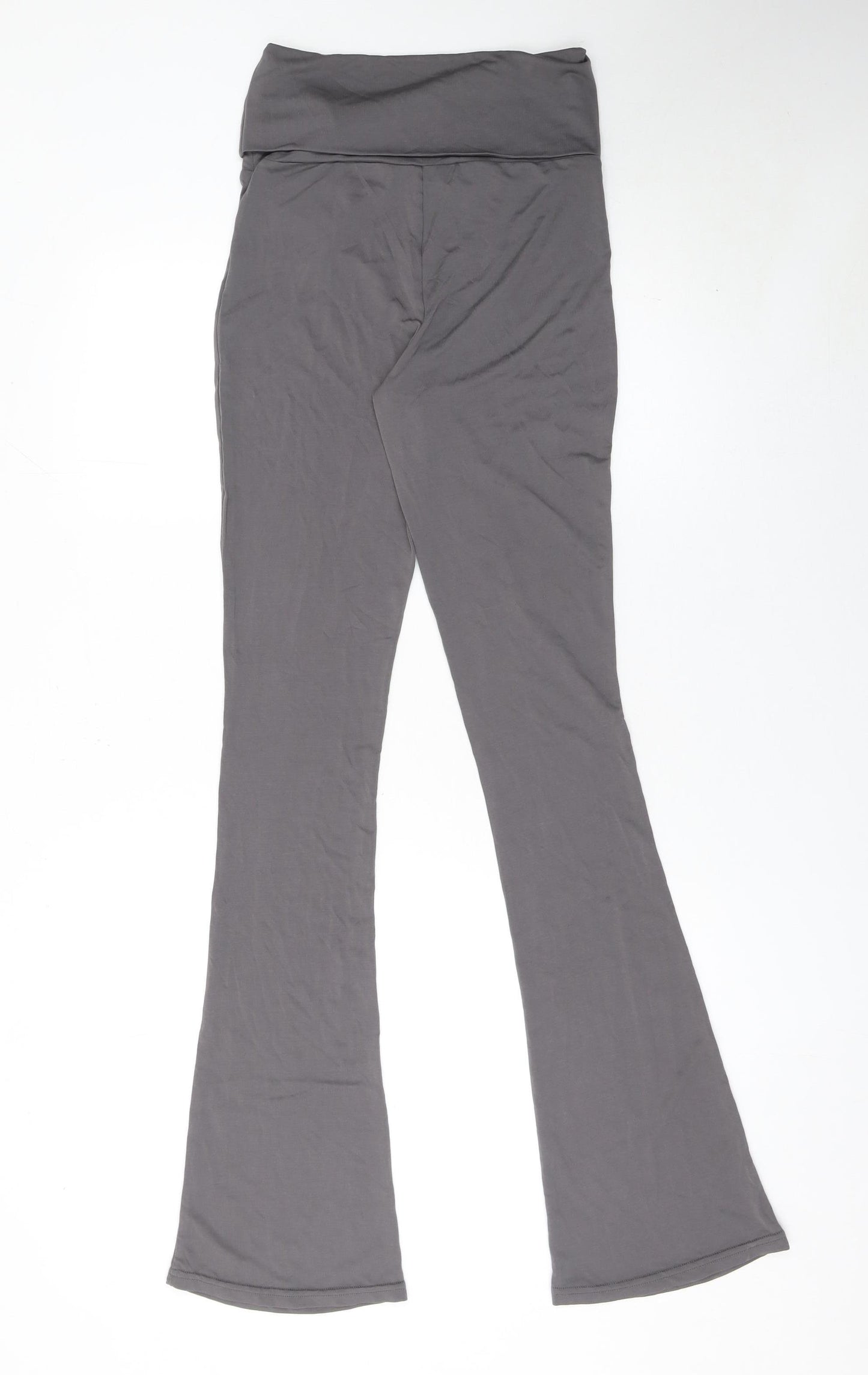Jack Wills Women's Grey Flared Jersey Trousers UK 8 Regular Fit