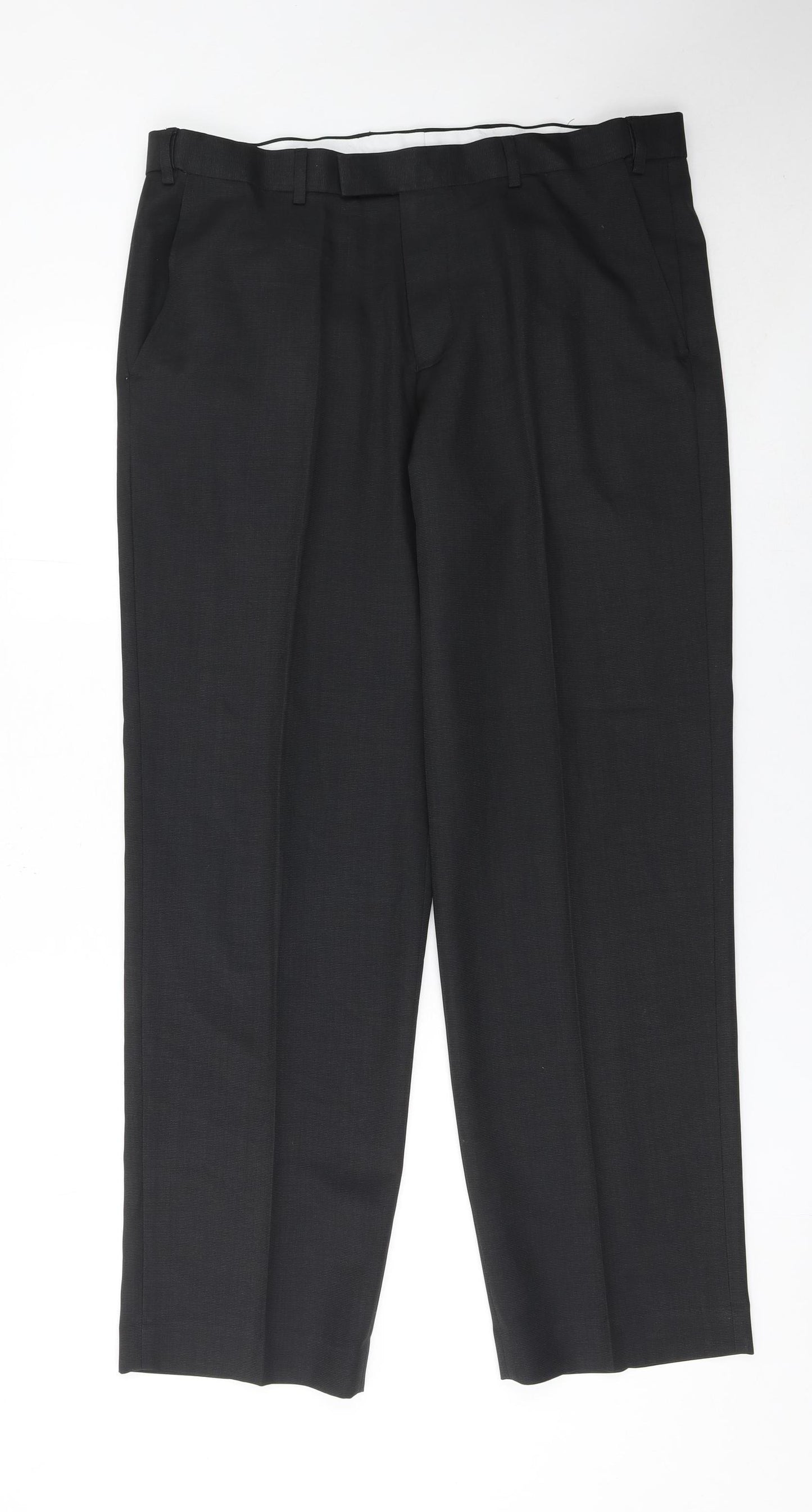St Bernard for Dunnes Stores Mens Black 36in Dress Pants Classic Fit Trousers