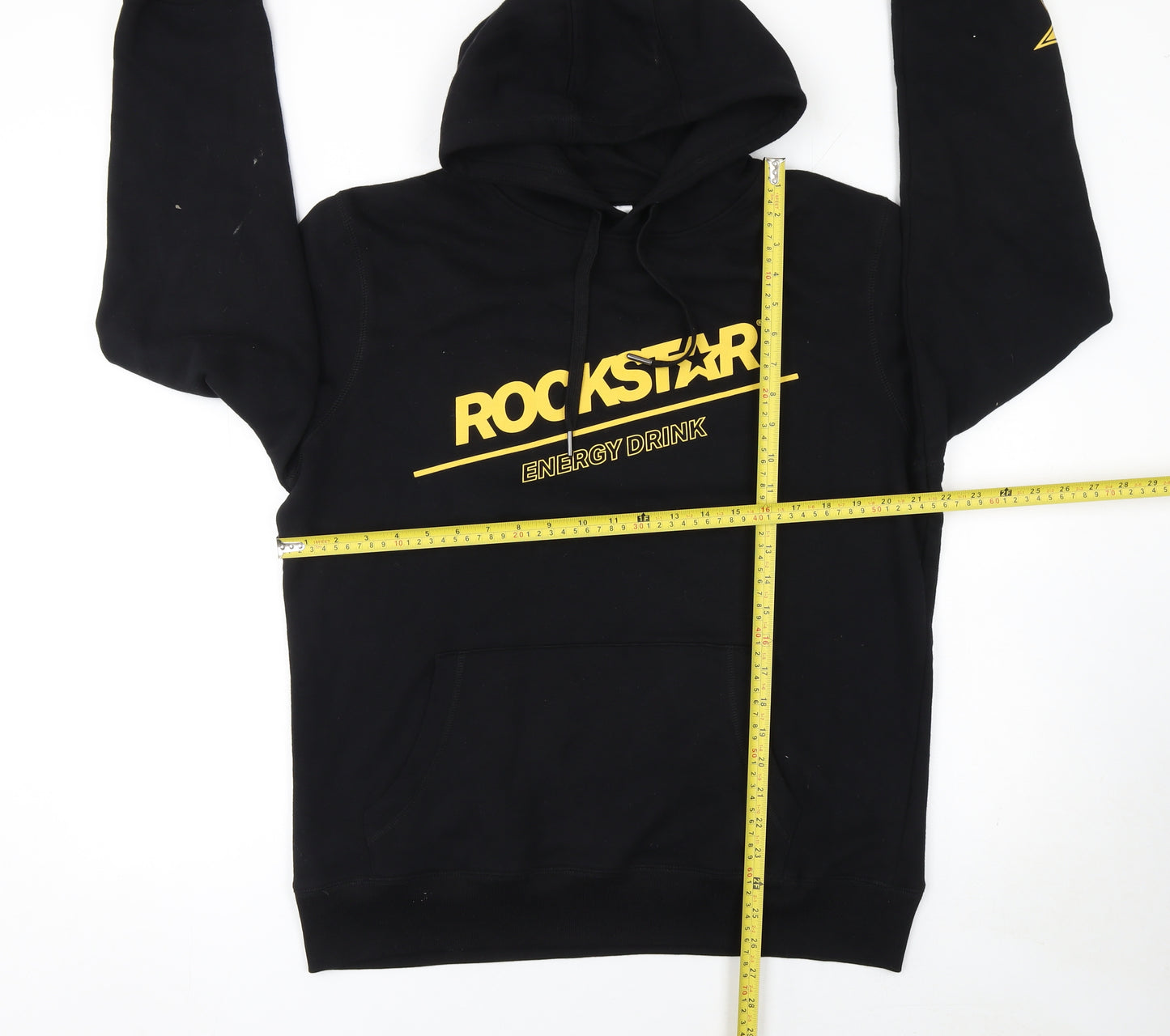 B&C Collection Mens Black Rockstar Pullover Hoodie L Regular Fit