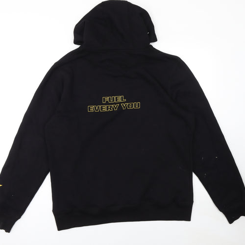 B&C Collection Mens Black Rockstar Pullover Hoodie L Regular Fit