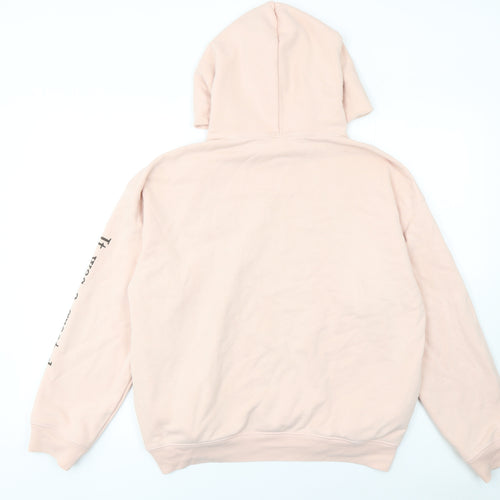 Uniqlo Disney Women's Pink Pullover Hoodie Size M Cotton Blend